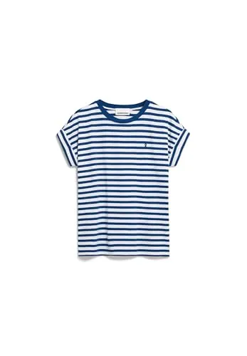 ARMEDANGELS Damen T-Shirt IDAARA Stripes - Bio-Baumwolle - T-Shirt für Damen aus 100% Bio-Baumwolle im Loose Fit, nachhaltig produziert in Portugal und GOTS-zertifiziert.