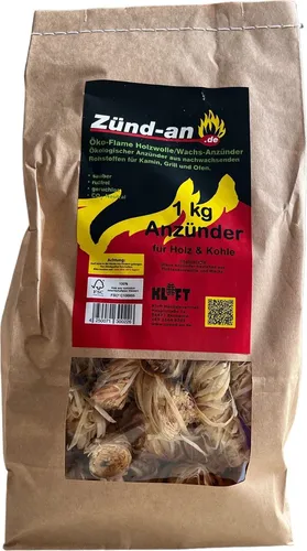 daniplus Öko Kaminanzünder Grillanzünder Anzündwolle Anzünder Holzwolle Ofenanzünder 1 Kg.
