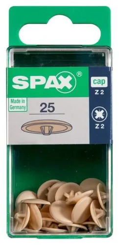 Spax Abdeckkappen beige zum stecken (kreuz)- 25 Stk. Abdeckkappen