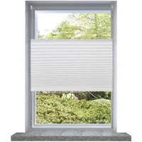 Plissee Faltrollo 40x150cm Weiß - Rollos – Ideal als Sicht- und Sonnenschutz, einfach ohne Bohren montierbar. Passt perfekt in jedes Zimmer und sorgt für eine stilvolle Fensterdekoration.
