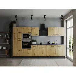 Respekta Küchenzeile Oliver 340 cm Grau Matt Artisan Eiche in grau von Respekta