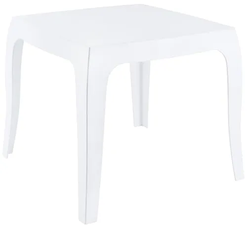 CLP Design Kunststofftisch Queen - Pflegeleichter Beistelltisch für den Outdoor-Bereich - Esstisch, wetterbeständig und pflegeleicht, ideal für Garten und Balkon. Der stapelbare Tisch ist leicht zu reinigen und passt perfekt zu unseren Stapelstühlen.