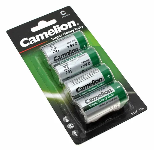 4x Camelion Super Heavy Duty Baby C Batterie | LR14 MN1400 UM2 | 1,5V 3850mAh