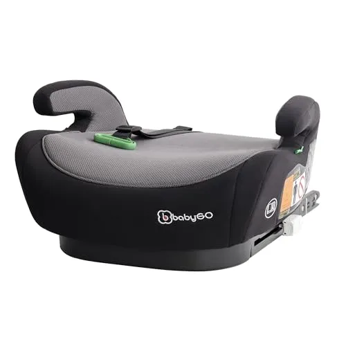 BabyGo Kindersitzerhöhung Bursa IV Isofix, 126-150 cm, Schwarz - ISOFIX-Kindersitz für sicheres Fahren, atmungsaktiver Stoffbezug, einfach abnehmbar und waschbar, ideal für Kinder von 126 bis 150 cm.