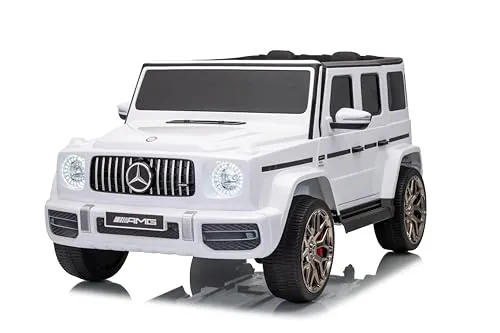 FINOOS Kinder Elektroauto Mercedes G63 AMG 2 Sitzer, Doppelsitzer Kinderauto Elektrisch mit Fernbedienung