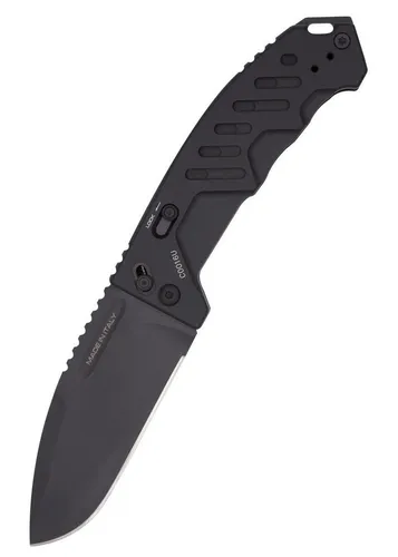 Taschenmesser RAO C, Schwarz, Extrema Ratio - Klappmesser für Outdoor - Robustes Taschenmesser mit Drop-Point-Klinge aus Böhler N690. Ideal für Outdoor-Aktivitäten und Survival. Kompakt und zuverlässig für den täglichen Einsatz.