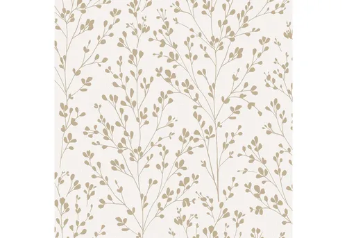 Vliestapete A71401 – Bäume und Blätter von Omura Grandeco - Hochwertige Vliestapete in Beige und Weiß, leicht anzubringen und restlos trocken abziehbar. Ideal für eine stilvolle Raumgestaltung mit geprüfter Lichtbeständigkeit.