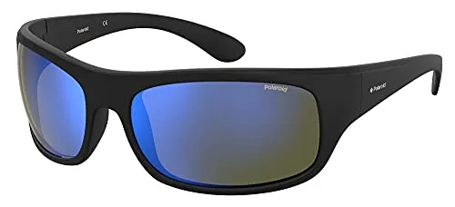 Polaroid 07886 0VK MATTE BLACK BLUE, 66, RECTANGULAR, Polarized