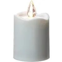 MARELIDA LED-Kerze mit Lichtsensor - LED Grabkerze mit flackerndem Licht und Dämmerungssensor, leuchtet bis zu 2500 Stunden - ideal für Grabstätten und wetterfest für den Außenbereich.