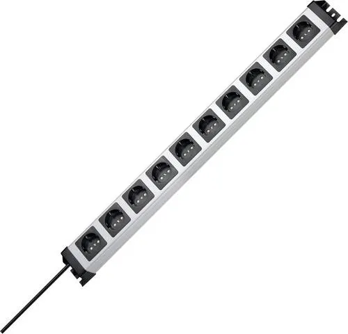 Kopp Steckdosenleiste POWERversal 10-fach - 10-fach Steckdosenleiste mit 1,4 m Kabel, ideal für sicheren Anschluss von Geräten in Innenräumen. Erweiterter Berührungsschutz und Möglichkeit zur Wandmontage.