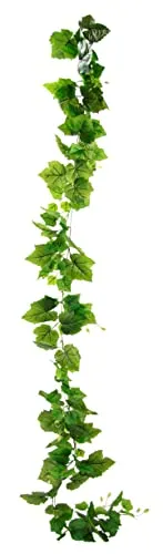 Flair Flower Girlande Deko AST Weinrebe Dekorieren Hotel Basteln Hängende Rebe Blätter Weinblätter Kunstblumen Hochzeit Party Garten Festival Dekorationen Wanddekoration,194429GN,Grün,180x16x8cm