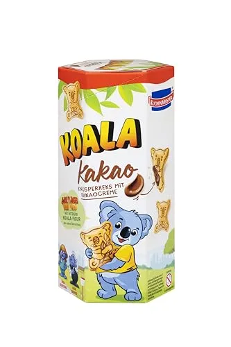 KuchenMeister Koala Kekse | Kakao Creme Füllung 75 g - Kekse in Bärchenform, gefüllt mit zarter Kakaocreme und einer süßen Überraschung. Perfekt für Naschkatzen und vegetarisch!