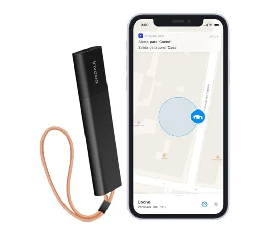 Invoxia Classic GPS-Tracker – Abonnement für 1 Jahr inklusive – für Autos, Motorräder, Fahrräder, Kinder – Bewegungs- und Neigungsalarm – bis zu 6 Monate Akkulaufzeit