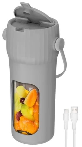 Rosenstein & Söhne Standmixer: Power Akku-Getränkemixer 100 W, 6 Klingen, 1.500 mAh, BPA-frei, USB-C (Getränke-Mixer, Smoothie Mixer to Go, Kaffeemühle)