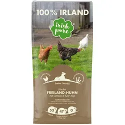 Irish Pure Senior Trockenfutter 12kg - Freiland-Huhn mit Kelp-Alge, getreidefrei und ideal für ältere Hunde mit hohem Fleischanteil