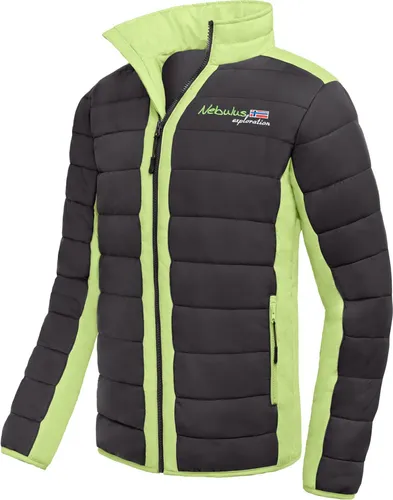 Nebulus Winterjacke FIGHT, Herren, schwarz-lime, 3XL - Robuste Winterjacke aus 100% Polyester, ideal für kalte Tage. Bequeme Passform in Größe 3XL mit stylischem schwarz-lime Design.