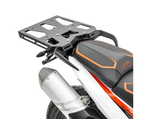 Bagtecs Koffer Gepäckbrücke für KTM 790 Adventure/R 19-25 - Koffer Zubehör: Erweiterte Nutzfläche für optimales Gepäckmanagement, gefertigt aus robustem 3mm Stahl, inklusive Montagematerial für einfache Installation.