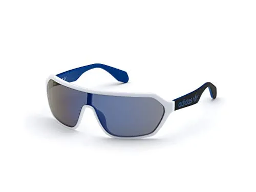Adidas Unisex-Erwachsene OR0022 Sonnenbrille, White/blu Mirror, 00