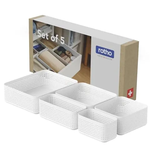 Rotho WOP 5er-Set Schubladen Organizer XS-XL von Rotho