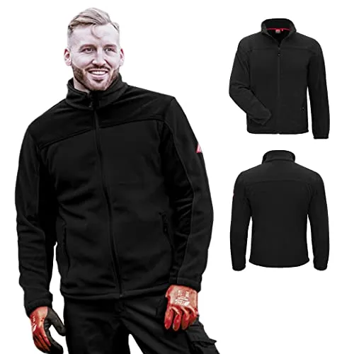 NITRAS Arbeitsjacke Motion Tex Plus, 7040, Fleecejacke, schwarz, Größe 3XL - Outdoor Fleecejacke für Damen, aus pflegeleichtem Anti-Pilling-Fleece für optimale Wärmeisolation und Tragekomfort. Mit praktischem YKK-Reißverschluss und verstellbarem Saum.