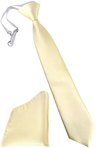 TigerTie Kinderkrawatte + Einstecktuch in beige creme in beige von TigerTie