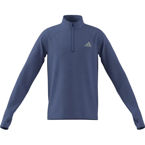 adidas Kinder Goto Pz 1/4 Zip Longsleeve (Größe 164, blau) - Laufshirt für Kinder mit Half-Zip und CLIMACOOL Technologie, atmungsaktiv und ideal für aktive Kids bei jedem Wetter.
