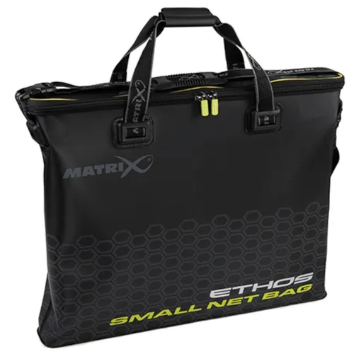 Fox Matrix Ethos Small Eva Net Bag - Angeltasche aus robustem Material mit verschweißten Nähten, ideal für den Transport von Setzkeschern. Ausgestattet mit gepolstertem Schultergurt für maximalen Komfort.