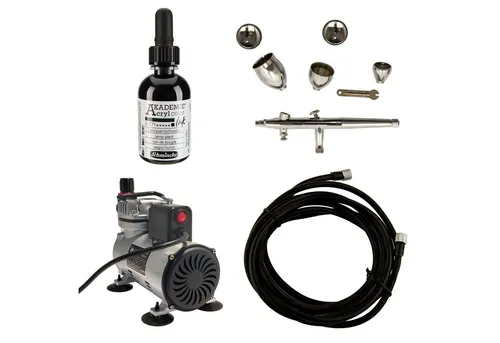 Airbrush-City Airbrush-Kompressor AC 18C + ABC-186 Airbrushpistole + Farbe Airbrush Starter Set 81513