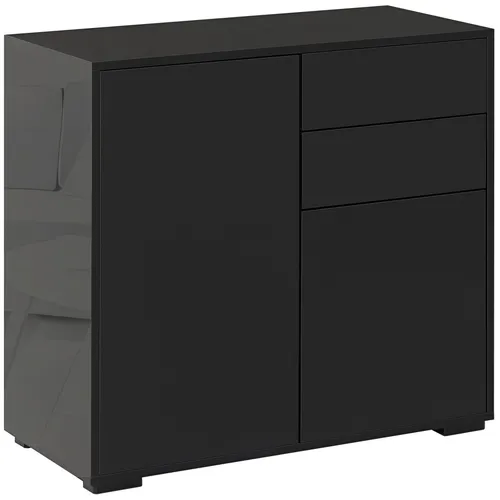 HOMCOM Sideboard Spanplatte, MDF in schwarz von HOMCOM