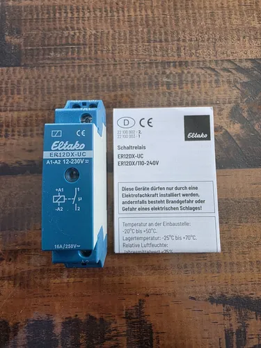Eltako ER12DX-UC Schaltrelais - Teilelektronisch, für DIN-Schiene, kompakt mit nur 58 mm Einbautiefe, ideal für effiziente Schaltlösungen