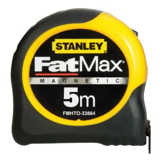 Stanley Maßband FMHT0-33864, FATMAX Blade Armor, 5m - Messband mit Magnethaken und BladeArmor Überzug für maximale Haltbarkeit. Ideal für Bau- und Industrieanwendungen, bietet hohe Reißfestigkeit und gute Ablesbarkeit im Sonnenlicht.