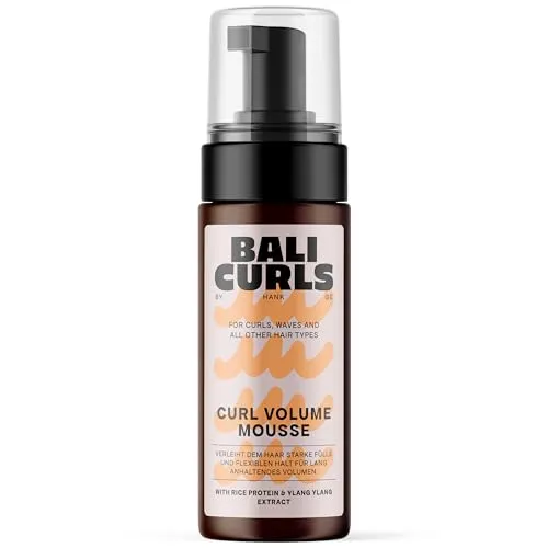 BALI CURLS Curl Volume Foam 150 ml - Styling-Schaum für voluminöse Locken, angereichert mit Proteinen für sanften Halt und natürliche Struktur. Ideal für alle Haartypen, vegan und ohne schädliche Zusätze.