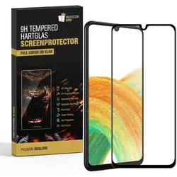 3x 9H Panzerglas für Samsung Galaxy A33 5G FULL COVER Displayschutz Schutzglas Hartglas Schutzfolie Panzerfolie KLAR Tempered echtes Displayglas Glasfolie Displayfolie Folie Transparent