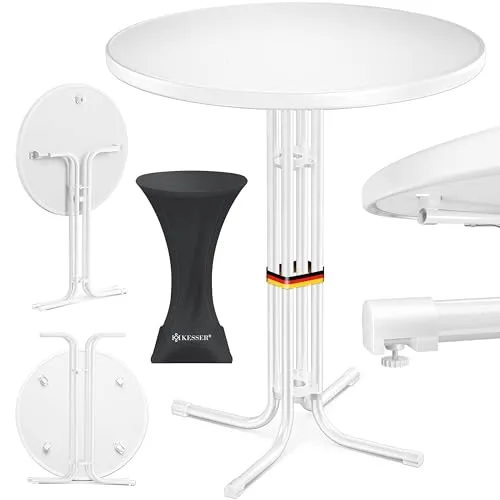 KESSER® Klappbarer Stehtisch Ø60cm – Robuster Bistrotisch für Garten und Events