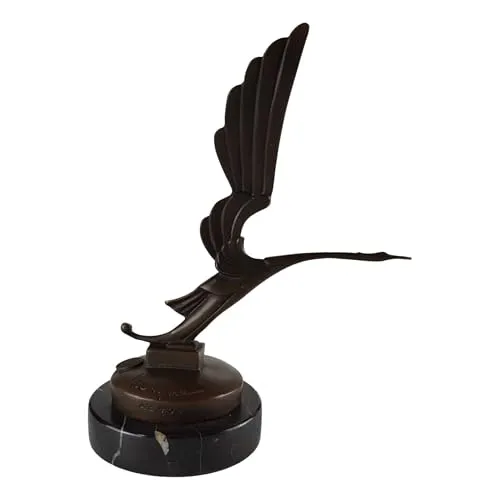 vianmo Bronzeskulptur Bronzefigur Vogel Storch Autoemblem Modern-Stil