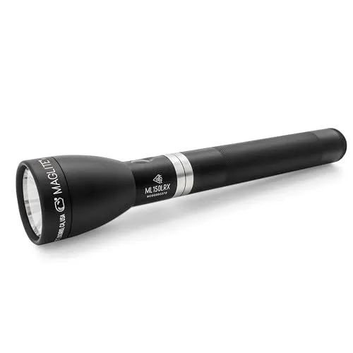 MagLite ML150LRX-4019 Taschenlampe - Taschenlampen mit eloxiertem Aluminium, aufladbar und beeindruckender Leuchtweite von 458m – ideal für Outdoor-Abenteuer.