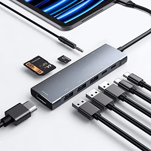 USB C HUB 9-in-1 für iPad Pro – Vielseitiger Adapter