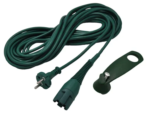 Meter Kabel Ersatzkabel + Kabelhalter geeignet für Vorwerk Kobold VK 130 131 10