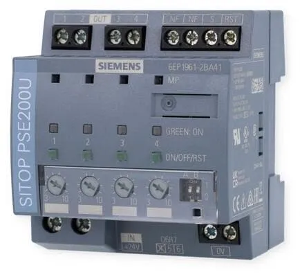 Siemens SITOP PSE200U 10A - Selektivitätsmodul für 24-V-Stromversorgungen, optimiert Fehlerdiagnose und minimiert Stillstandszeiten