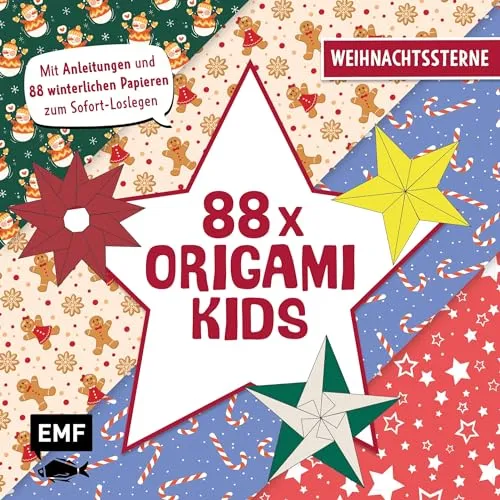 Origami Kids – Weihnachtssterne: Mit Anleitungen und 88 winterlichen Papieren zum Sofort-Loslegen 88 x