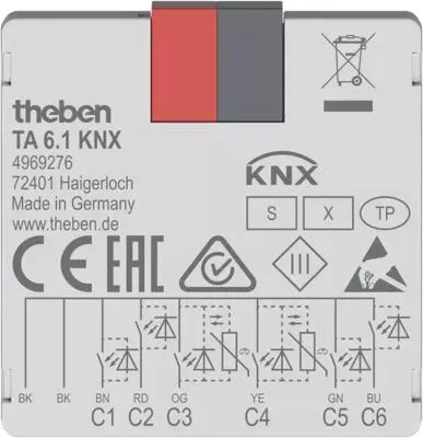 Theben KNX-Tasterschnittstelle Binäreingang 6-fac TA 6.1 von Theben