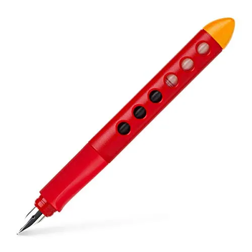 Faber-Castell 149862 - Schulfüller Scribolino, für Linkshänder, rot, 1 Stück