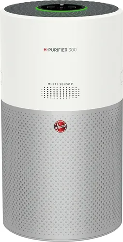 Hoover H-PURIFIER 300 Luftreiniger – HEPA-13 Filter für Allergiker - Luftreiniger für Räume bis 100 m² mit 360° Luftstrom und CO-Warnsystem. Entfernt 99,97 % der Feinpartikel und lässt sich bequem über die hOn App steuern.