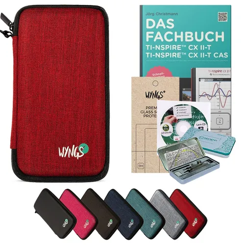 CALCUSO Zubehör Streberpaket Rot für TI Nspire CX II-T/CX II-T - Praktisches Zubehörpaket in Rot, speziell für TI Nspire CX II-T, ideal für Schüler und Studenten, um den Alltag zu erleichtern.