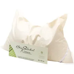 Dinkelkissen Naturbelassen 40x60cm - Bio Dinkelspelz-Kissen für optimale Unterstützung der Muskulatur, aus kontrolliert biologischem Anbau. Kann zur Durchblutungsförderung erwärmt werden.