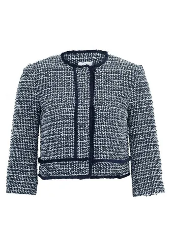 Betty & Co Bolero-Jacke Damen blau, 42 785627-0001-00420 - Funktionsjacken mit taillierter Form und praktischen Taschen für zusätzlichen Komfort. Der verdeckte Verschluss sorgt für eine elegante Optik, ideal für stilvolle und bequeme Outfits.