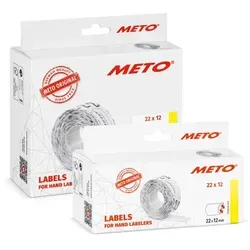 Meto Etiketten 22x12 mm (weiß/ permanent)