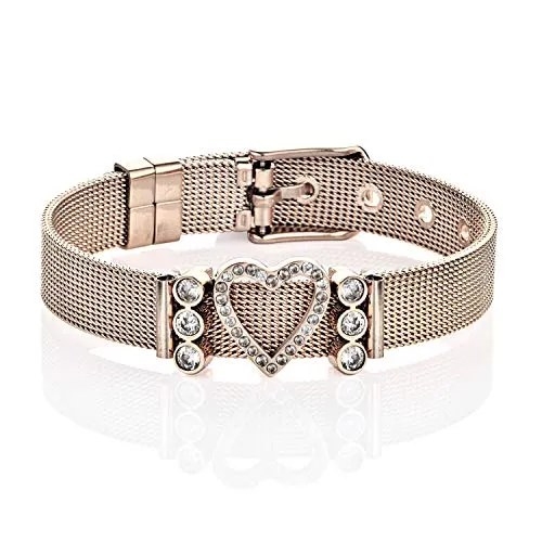 Kistanio Mesh Charm Armband Starter-Set Khakifarben inkl. 3 Charms