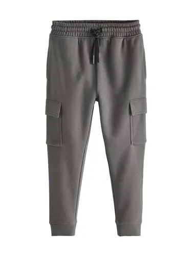 NEXT Jungen Schmale Passform Slim Fit Cargo-Jogginghose Holzkohle Grau 158