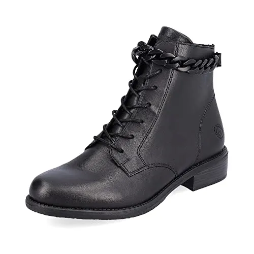 Remonte Damen Schnürstiefel in Schwarz, Größe 39 - Wanderschuhe, bequem und robust mit einem Blockabsatz für optimalen Halt bei Outdoor-Aktivitäten.